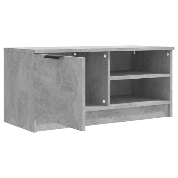 vidaXL Έπιπλο Τηλεόρασης Γκρι Σκυροδέματος 80x35x36,5 εκ. Επεξ. Ξύλο