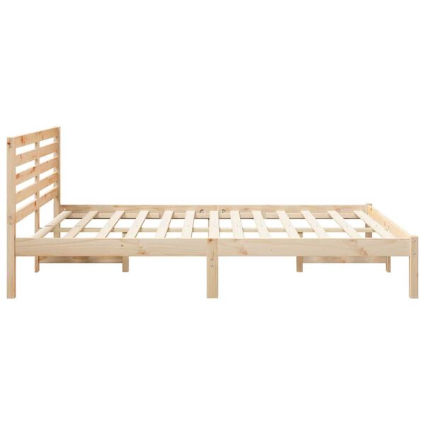 vidaXL Σκελετός Κρεβατιού Καφέ 140 x 200 cm Μασίφ ξύλο πεύκου