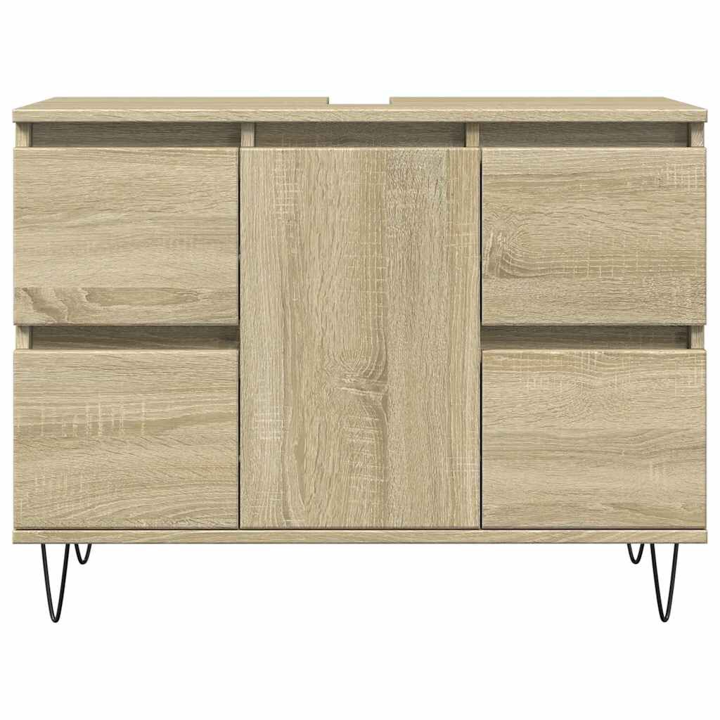 vidaXL Ντουλάπι Μπάνιου Sonoma Δρυς 80 x 33 x 60 εκ. από Επεξεργ. Ξύλο