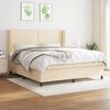 vidaXL &Kappa;&rho;&epsilon;&beta;ά&tau;&iota; Boxspring &mu;&epsilon; &Sigma;&tau;&rho;ώ&mu;&alpha; &Kappa;&rho;&epsilon;&mu; 180x200 &epsilon;&kappa;. &Upsilon;&phi;&alpha;&sigma;&mu;ά&tau;&iota;&nu;&omicron;