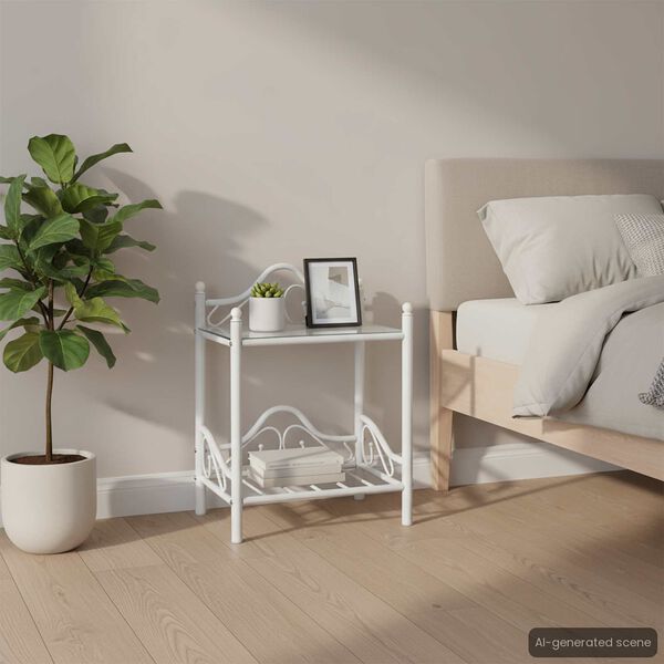 vidaXL &Kappa;&omicron;&mu;&omicron;&delta;ί&nu;&alpha; 2 &tau;&epsilon;&mu;. &Lambda;&epsilon;&upsilon;&kappa;ά 45x30,5x60 &epsilon;&kappa;. &Alpha;&tau;&sigma;ά&lambda;&iota; &kappa;&alpha;&iota; &Psi;&eta;&mu;έ&nu;&omicron; &Gamma;&upsilon;&alpha;&lambda;ί