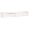 vidaXL Ζαρντινιέρα Λευκή 180 x 31 x 31 εκ. από Μασίφ Ξύλο Πεύκου