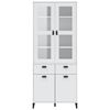 vidaXL Ντουλάπι Ψηλό VIKEN Λευκός 80x40x190 εκ. από Μασίφ Ξύλο Πεύκου