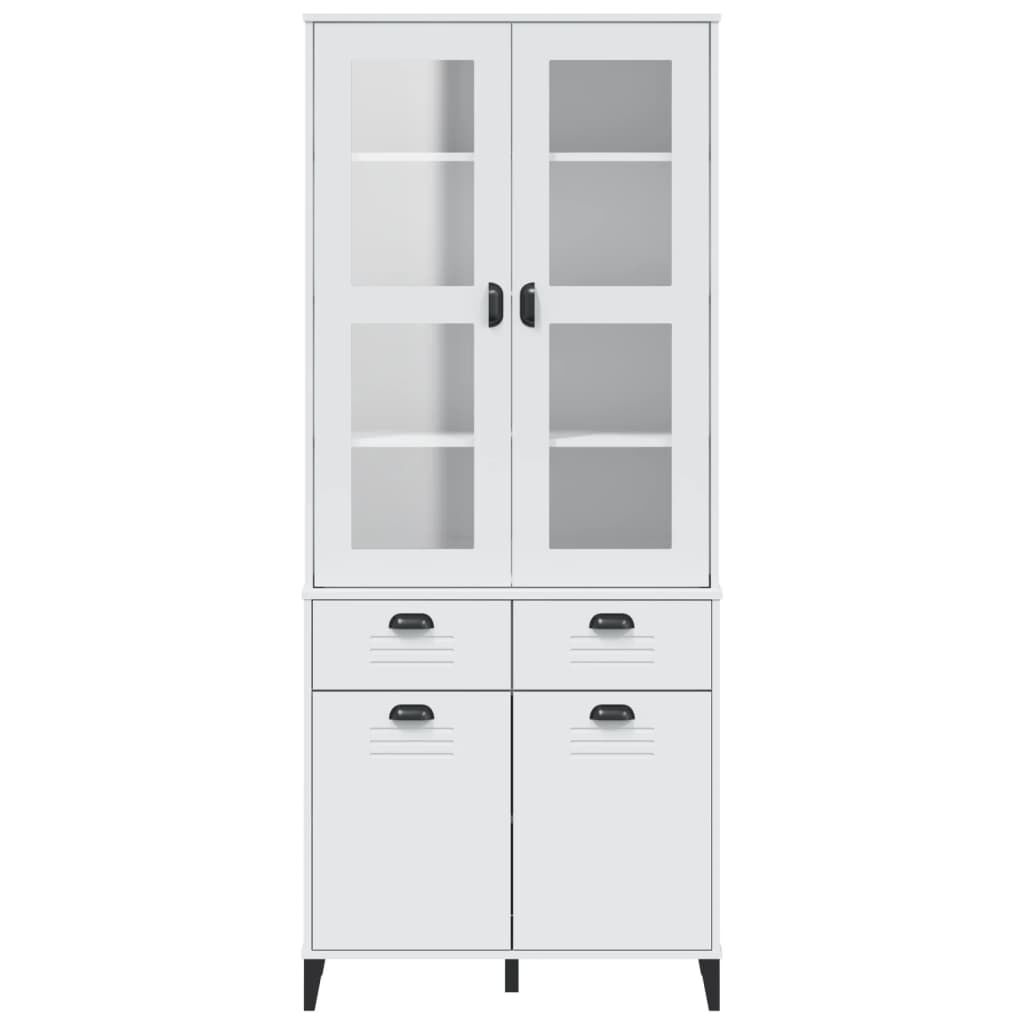 vidaXL Ντουλάπι Ψηλό VIKEN Λευκός 80x40x190 εκ. από Μασίφ Ξύλο Πεύκου