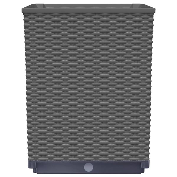 vidaXL Ζαρντινιέρες 4 τεμ. Μαύρες 30 x 30 x 37 εκ. από Πολυπροπυλένιο