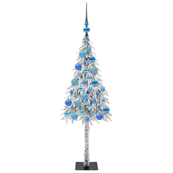 vidaXL Χριστουγεννιάτικο Δέντρο με 150 LED Λευκό 120 cm ΠΕ και Ατσάλι