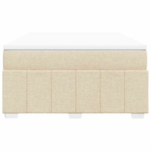 vidaXL &Kappa;&rho;&epsilon;&beta;ά&tau;&iota; Boxspring &mu;&epsilon; &Sigma;&tau;&rho;ώ&mu;&alpha; &Kappa;&rho;&epsilon;&mu; 140x190 &epsilon;&kappa;. &Upsilon;&phi;&alpha;&sigma;&mu;ά&tau;&iota;&nu;&omicron;
