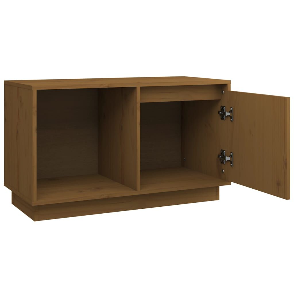 vidaXL Έπιπλο Τηλεόρασης Μελί 74 x 35 x 44 εκ. από Μασίφ Ξύλο Πεύκου