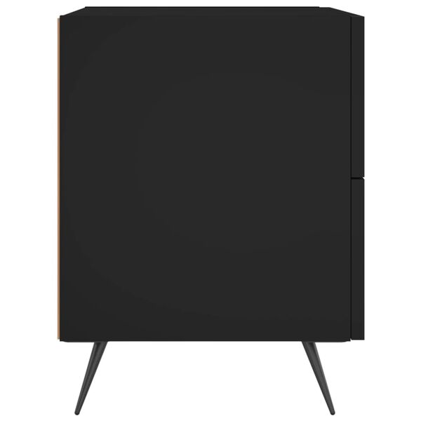 vidaXL Κομοδίνα 2 τεμ. Μαύρα 40 x 35 x 47,5 εκ. από Επεξεργασμένο Ξύλο
