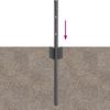 vidaXL Πό posts φράχτη 22 pcs Γκρι 80 cm Ατσάλι