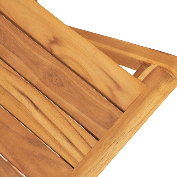 vidaXL Καρέκλες Κήπου Πτυσσόμενες 2 τεμ. 47x61x90 εκ. Μασίφ Ξύλο Teak