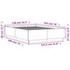 vidaXL Πλαίσιο Κρεβατιού με LED Sonoma Δρυς 135x190εκ. Επεξ. Ξύλο
