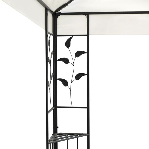 vidaXL Κιόσκι με Διπλή Οροφή Λευκό 6 x 3 μ. από Ατσάλι