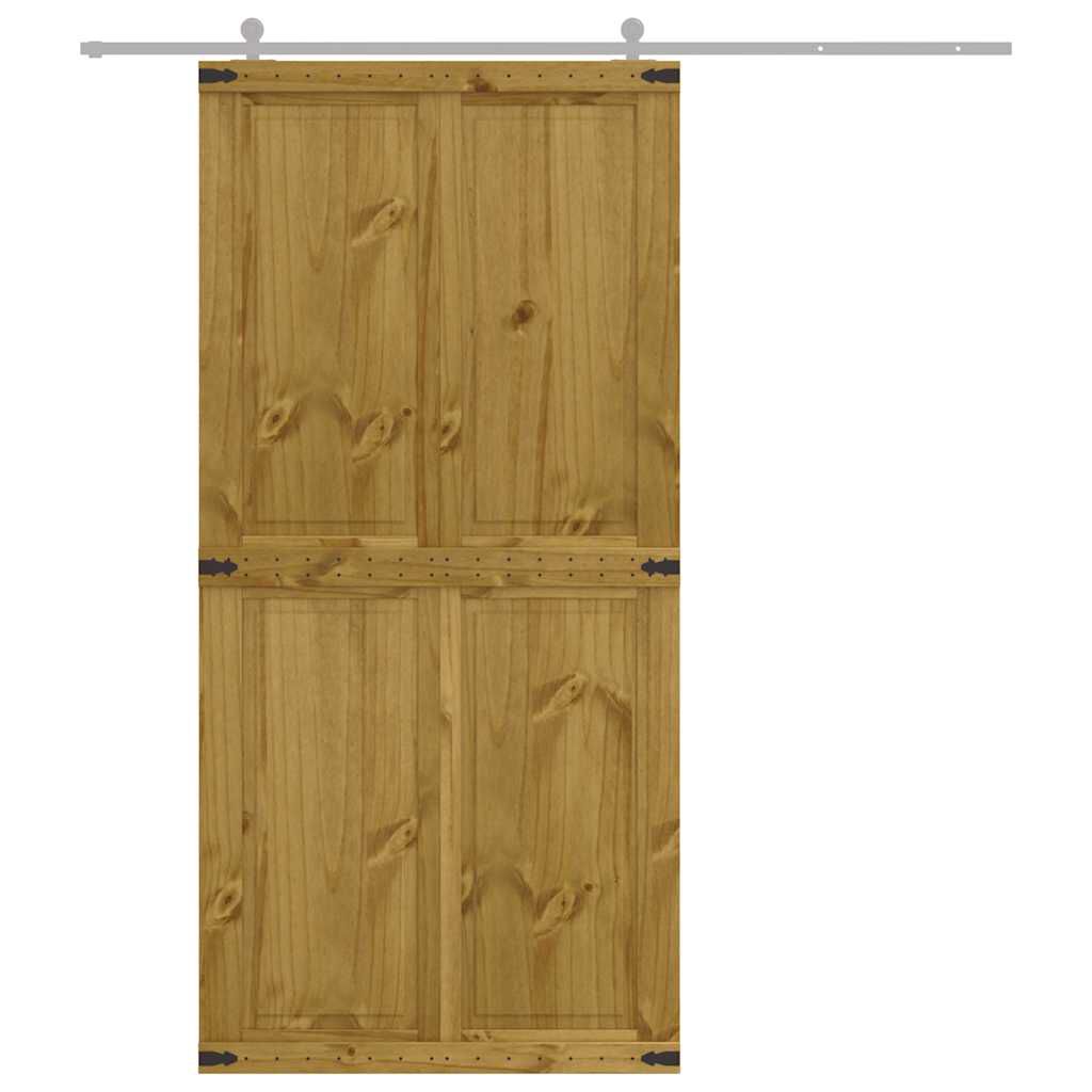 vidaXL Πόρτα αχυρώνα CORONA 90x210 cm μασίφ ξύλο πεύκο