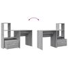 vidaXL Γραφείο Γκρι sonoma 131.5 x 50 x 106.5 εκ. Επεξεργασμένο ξύλο