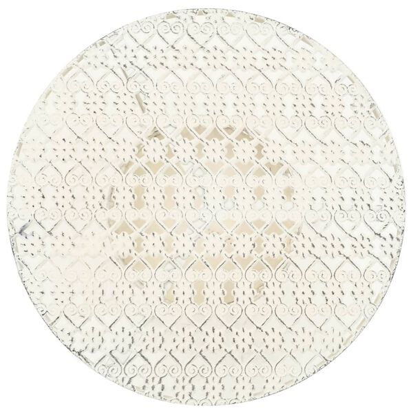 vidaXL Τραπέζι Bistro Vintage Στρογγυλό Λευκό 40 x 70 εκ. Μεταλλικό