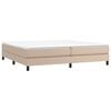vidaXL Κρεβάτι Boxspring με Στρώμα Καπουτσίνο 200x200εκ.από Συνθ.Δέρμα