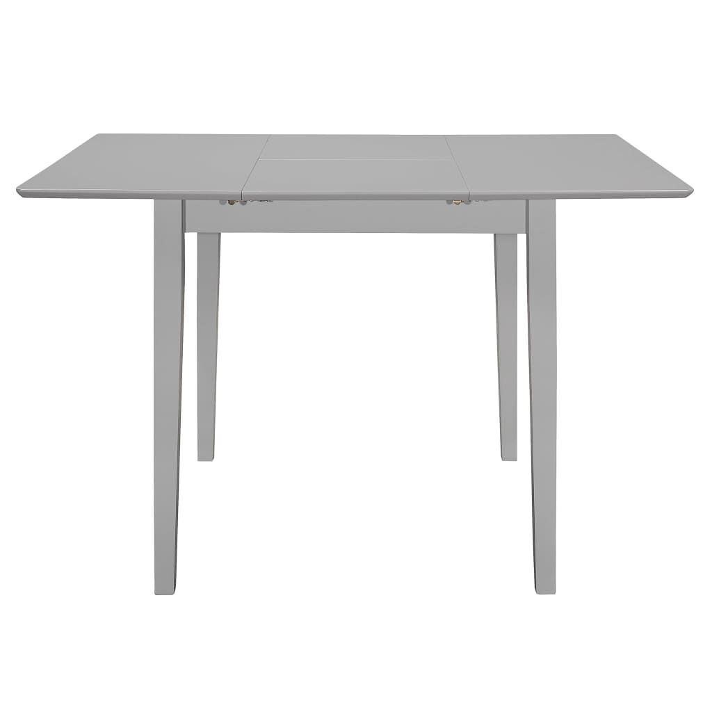 vidaXL Τραπεζαρία Επεκτεινόμενη Γκρι (80-120) x 80 x 74 εκ. από MDF