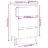 vidaXL Κομοδίνο Καπνιστή Δρυς 40 x 35 x 69 εκ. με Μεταλλικά Πόδια