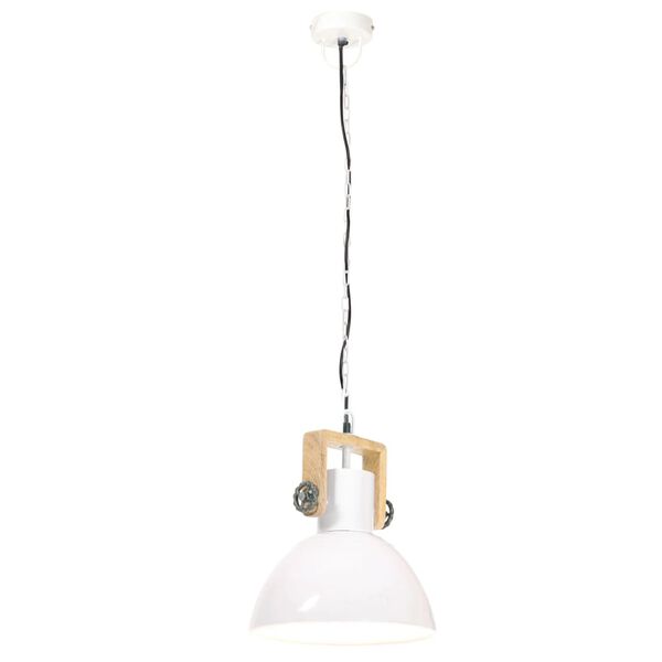 vidaXL Φωτιστικό Κρεμαστό Industrial Στρογγυλό 25 W Λευκό 30 εκ. Ε27