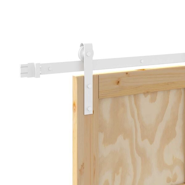 vidaXL Συρόμενη Πόρτα Φυσικό και λευκό 93 x 202 cm
