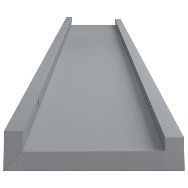 vidaXL Ράφια για Κορνίζες 2 τεμ. Γκρι 80 x 9 x 3 εκ. από MDF