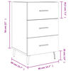 vidaXL Κομοδίνο Καπνιστή Δρυς 40 x 40 x 66 εκ. από Επεξεργασμένο Ξύλο