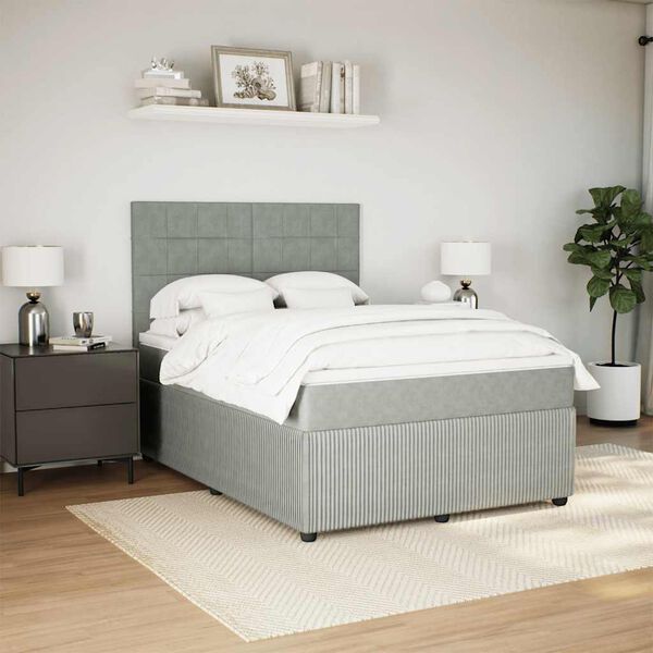 vidaXL &Kappa;&rho;&epsilon;&beta;ά&tau;&iota; Boxspring &mu;&epsilon; &Sigma;&tau;&rho;ώ&mu;&alpha; &Alpha;&nu;&omicron;&iota;&chi;&tau;ό &Gamma;&kappa;&rho;&iota; 140x190 &epsilon;&kappa;. &Beta;&epsilon;&lambda;&omicron;ύ&delta;&iota;&nu;&omicron;