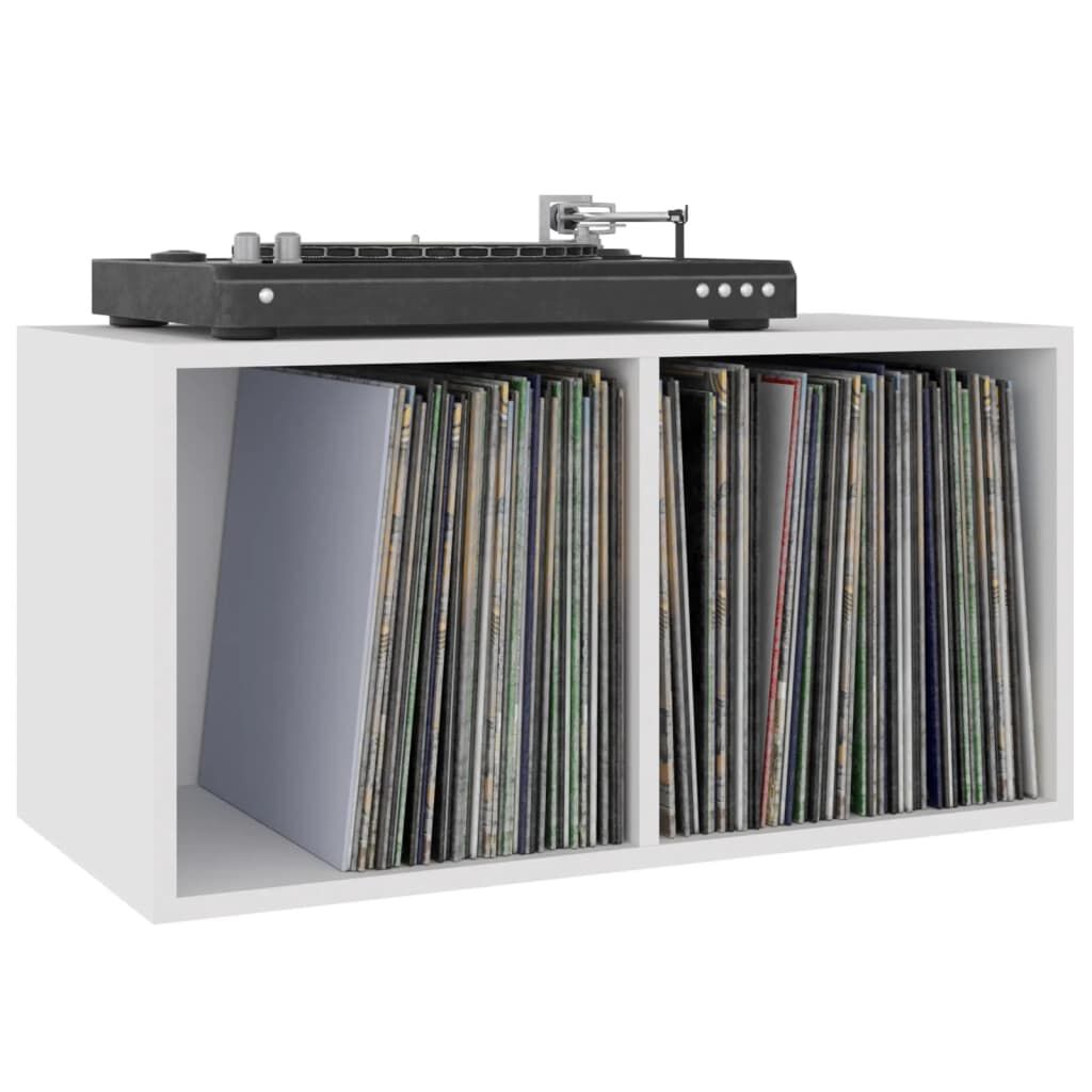 vidaXL Έπιπλο Δίσκων Βινυλίου Λευκό 71x34x36 εκ. Επεξεργ. Ξύλο