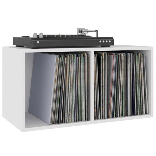 vidaXL Έπιπλο Δίσκων Βινυλίου Λευκό 71x34x36 εκ. Επεξεργ. Ξύλο