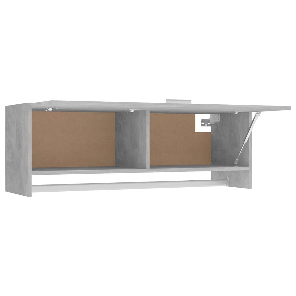 vidaXL Ντουλάπα Γκρι Σκυροδέματος 100 x 32,5 x 35 εκ. από Επεξ. Ξύλο