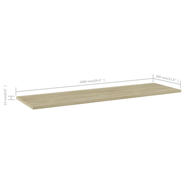 vidaXL Ράφια Βιβλιοθήκης 8 τεμ. Sonoma Δρυς 100x30x1,5 εκ. Μοριοσανίδα