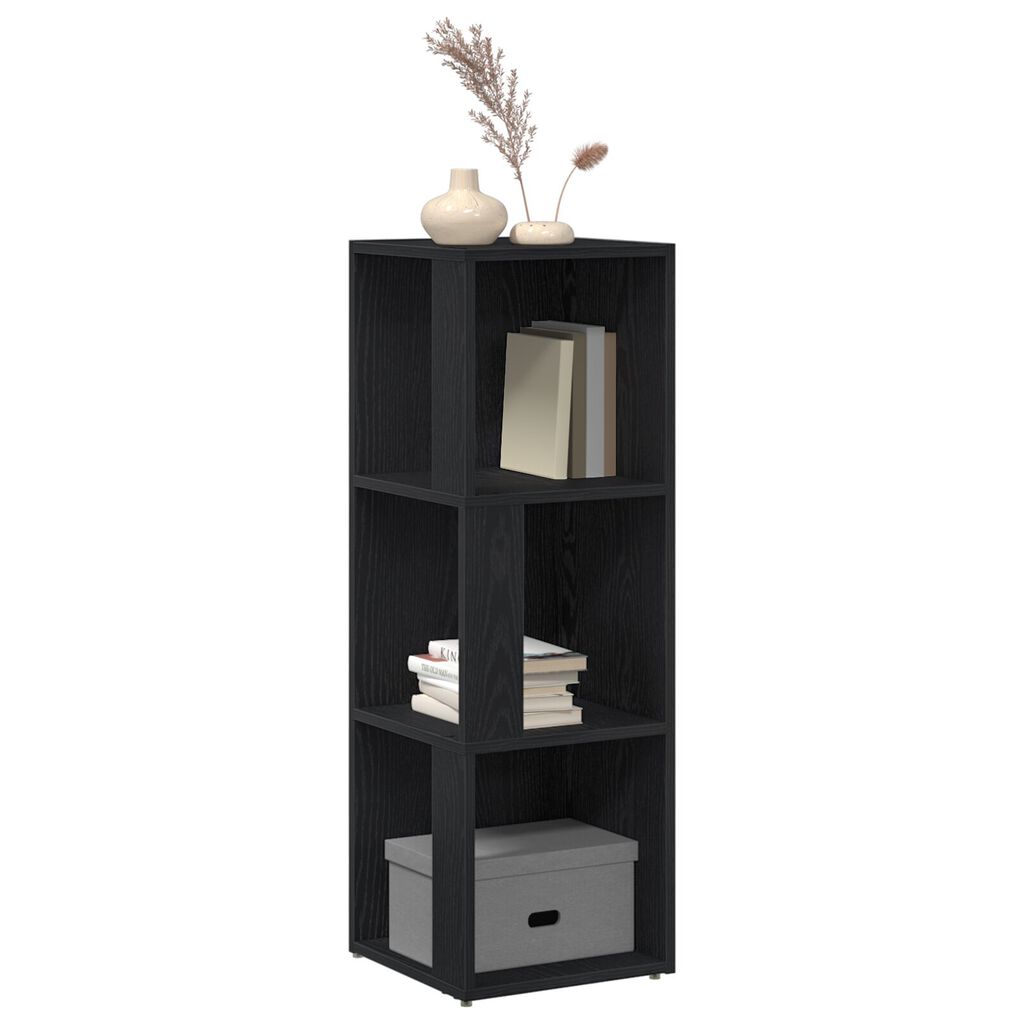 vidaXL Γωνιακό Ντουλάπι Μαύρο Δρυς 33x33x100 cm Επεξεργασμένο Ξύλο