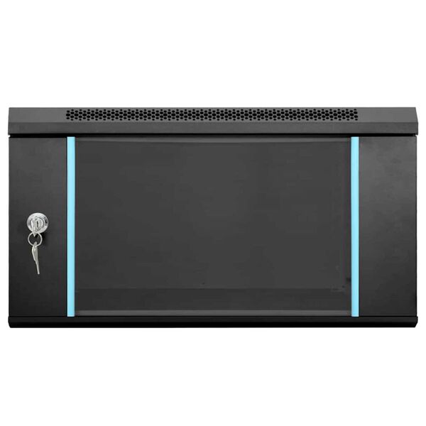 vidaXL Ντουλάπα δικτύου με αποθήκευση Μαύρο 53 x 60 x 30 εκ Ατσάλι
