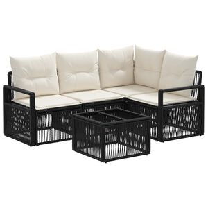 vidaXL &Sigma;&epsilon;&tau; &Kappa;&alpha;&nu;&alpha;&pi;έ &Kappa;ή&pi;&omicron;&upsilon; 5 pcs &Mu;&alpha;ύ&rho;&omicron; &sigma;&upsilon;&nu;&theta;&epsilon;&tau;&iota;&kappa;ό &rho;&alpha;&tau;ά&nu;