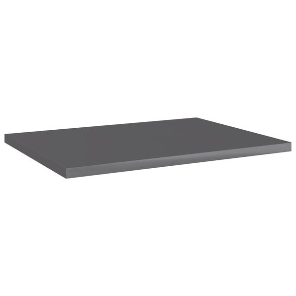 vidaXL Ράφια Βιβλιοθήκης 4 τεμ. Γυαλ. Γκρι 40x30x1,5 εκ. Μοριοσανίδα
