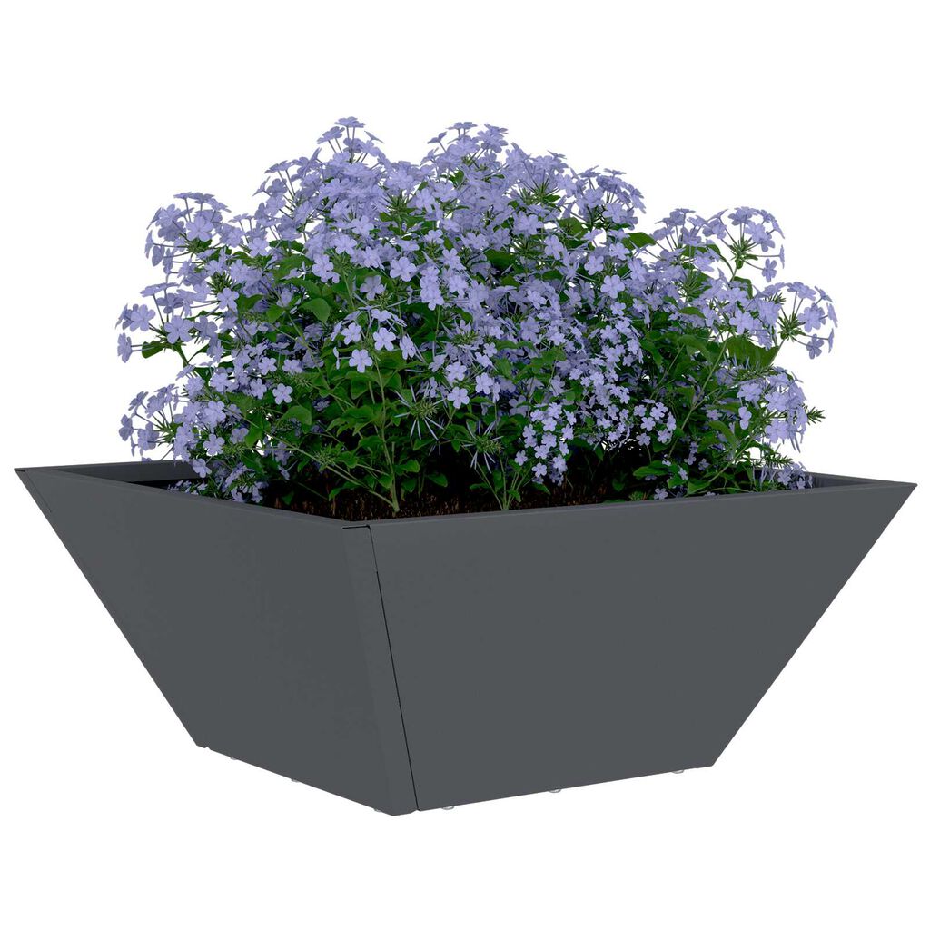 vidaXL Πλαστική Γλάστρα Ανθρακί Πλαστική 35 x 35 x 15 εκ Ανθεκτική