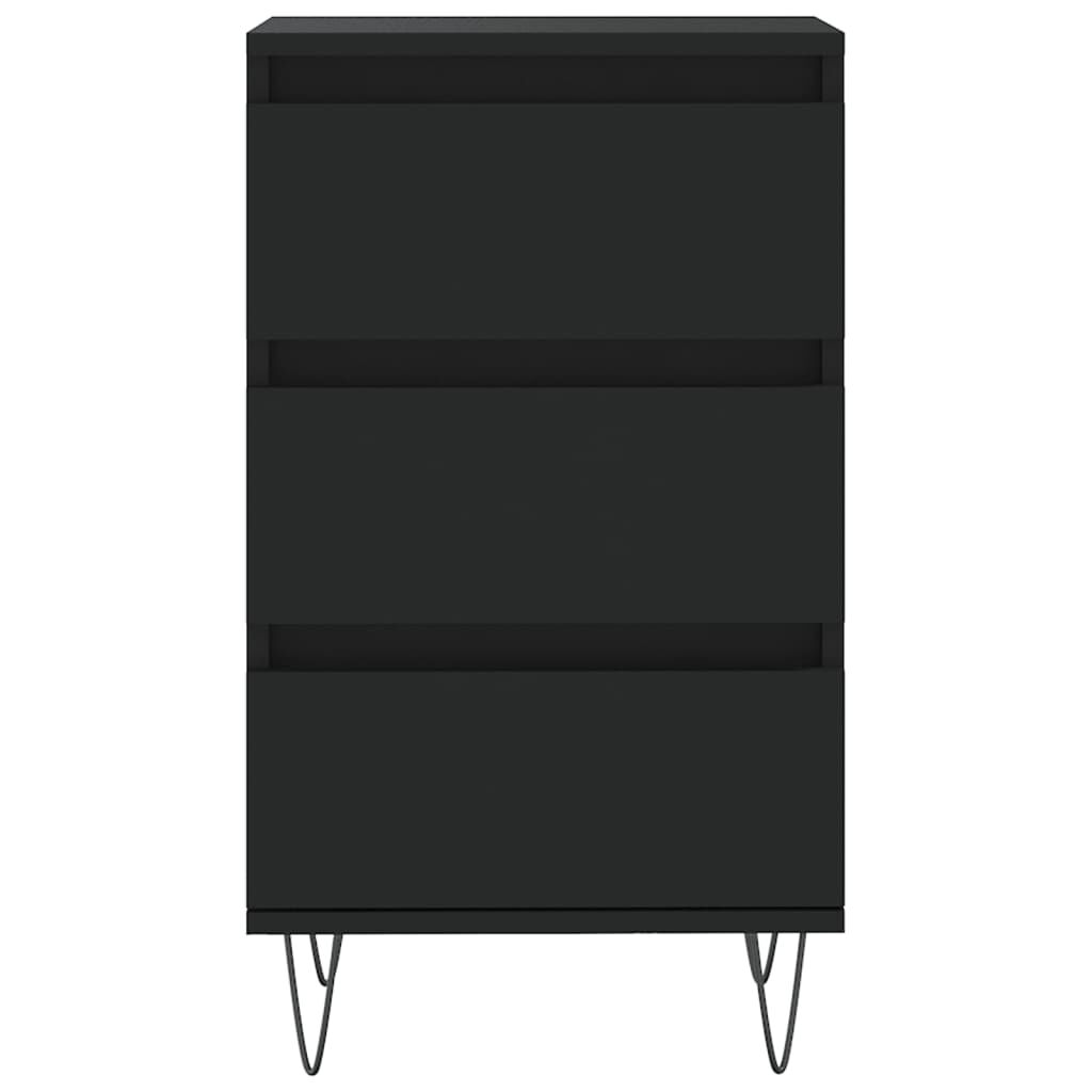 vidaXL Συρταριέρα Μαύρη 40 x 35 x 70 εκ. από Επεξεργασμένο Ξύλο