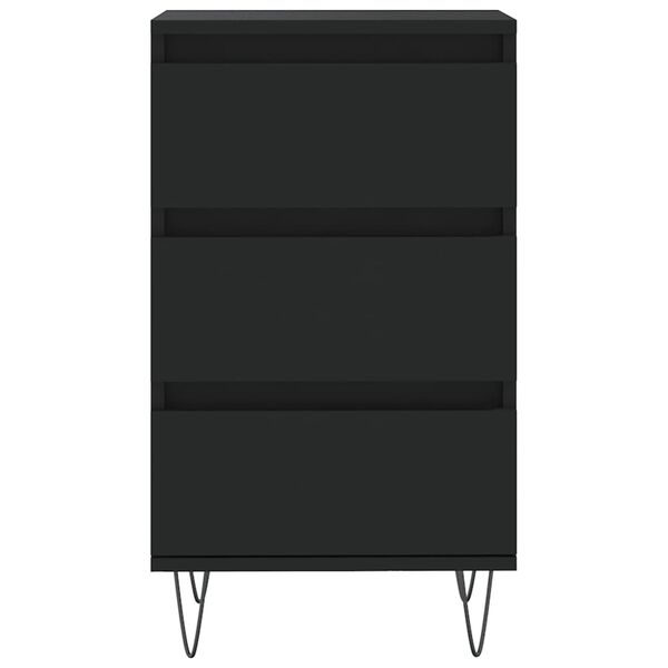 vidaXL Συρταριέρα Μαύρη 40 x 35 x 70 εκ. από Επεξεργασμένο Ξύλο