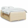 vidaXL &Kappa;&rho;&epsilon;&beta;ά&tau;&iota; Boxspring &mu;&epsilon; &Sigma;&tau;&rho;ώ&mu;&alpha; &Kappa;&rho;&epsilon;&mu; 140x190 &epsilon;&kappa;. &Upsilon;&phi;&alpha;&sigma;&mu;ά&tau;&iota;&nu;&omicron;