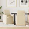 vidaXL Καρέκλες φαγητού 2 pcs Κρεμ 57 x 67 x 98 εκ ύφασμα