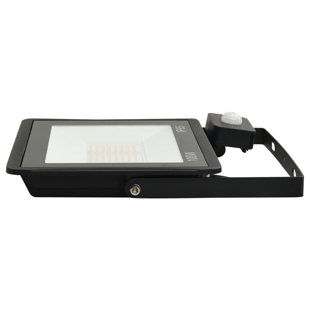 vidaXL Προβολέας LED με Αισθητήρα Θερμό Λευκό 100 W