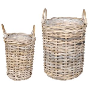 vidaXL &Kappa;&alpha;&lambda;ά&theta;&iota; &Phi;&upsilon;&tau;&epsilon;&upsilon;&tau;ή &mu;&epsilon; &alpha;&pi;&omicron;&theta;ή&kappa;&epsilon;&upsilon;&sigma;&eta; 2 pcs &Gamma;&kappa;&rho;&iota; &Rho;&alpha;&tau;ά&nu; &Kappa;&omicron;ύ&mu;&pi;&omicron;&upsilon;