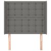 vidaXL Κεφαλάρι με Πτερύγια Σκούρο Γκρι 83x16x118/128 εκ. Υφασμάτινο