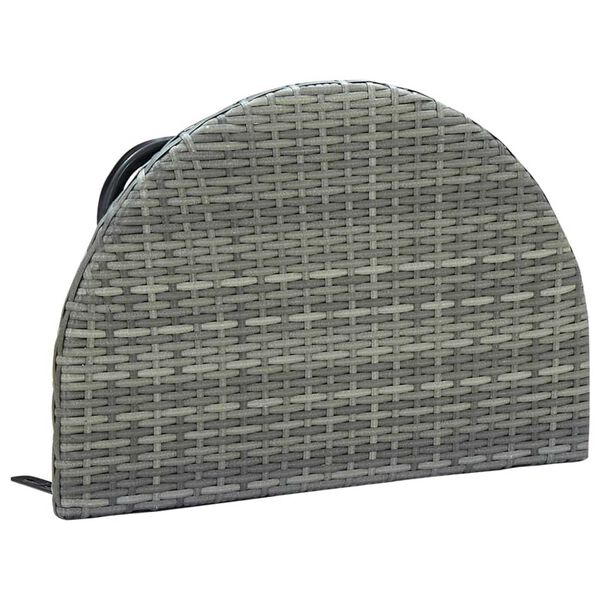 vidaXL Τραπέζι Μπαλκονιού Γκρι 60 x 60 x 40 εκ. από Συνθετικό Ρατάν