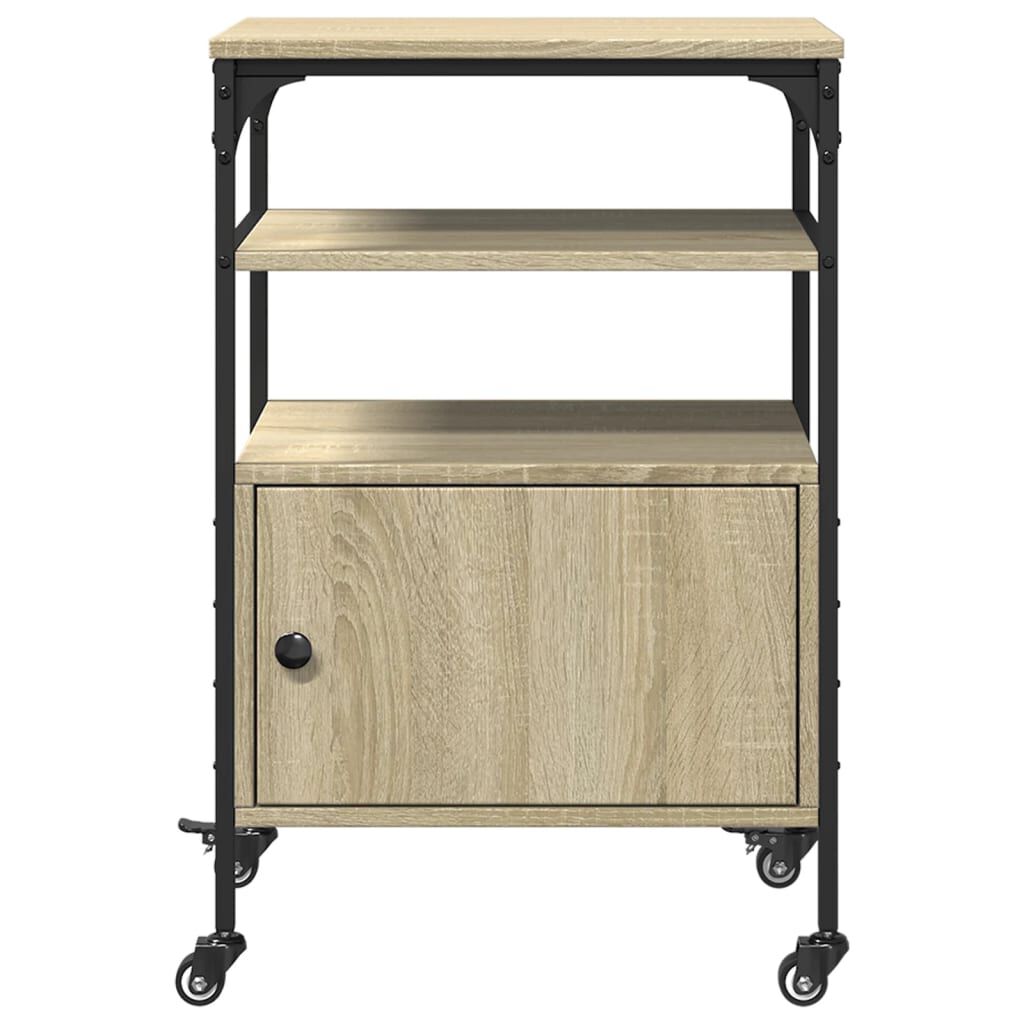 vidaXL Βάση Εκτυπωτή 3 Επιπέδων Sonoma Δρυς 50x40x76 εκ Επεξ. Ξύλο