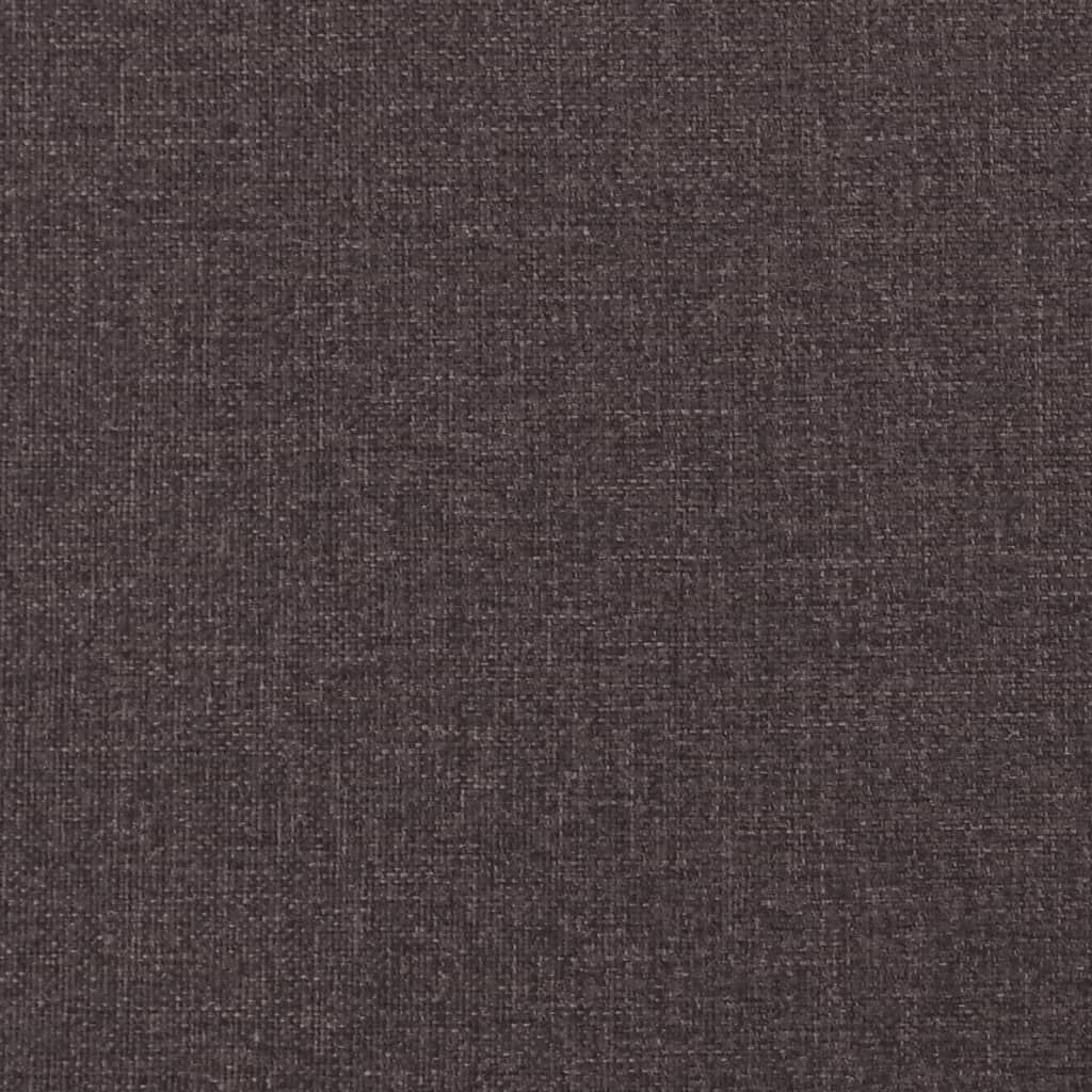 vidaXL Κρεβάτι Boxspring με Στρώμα Σκούρο Καφέ 120x200 εκ. Υφασμάτινο