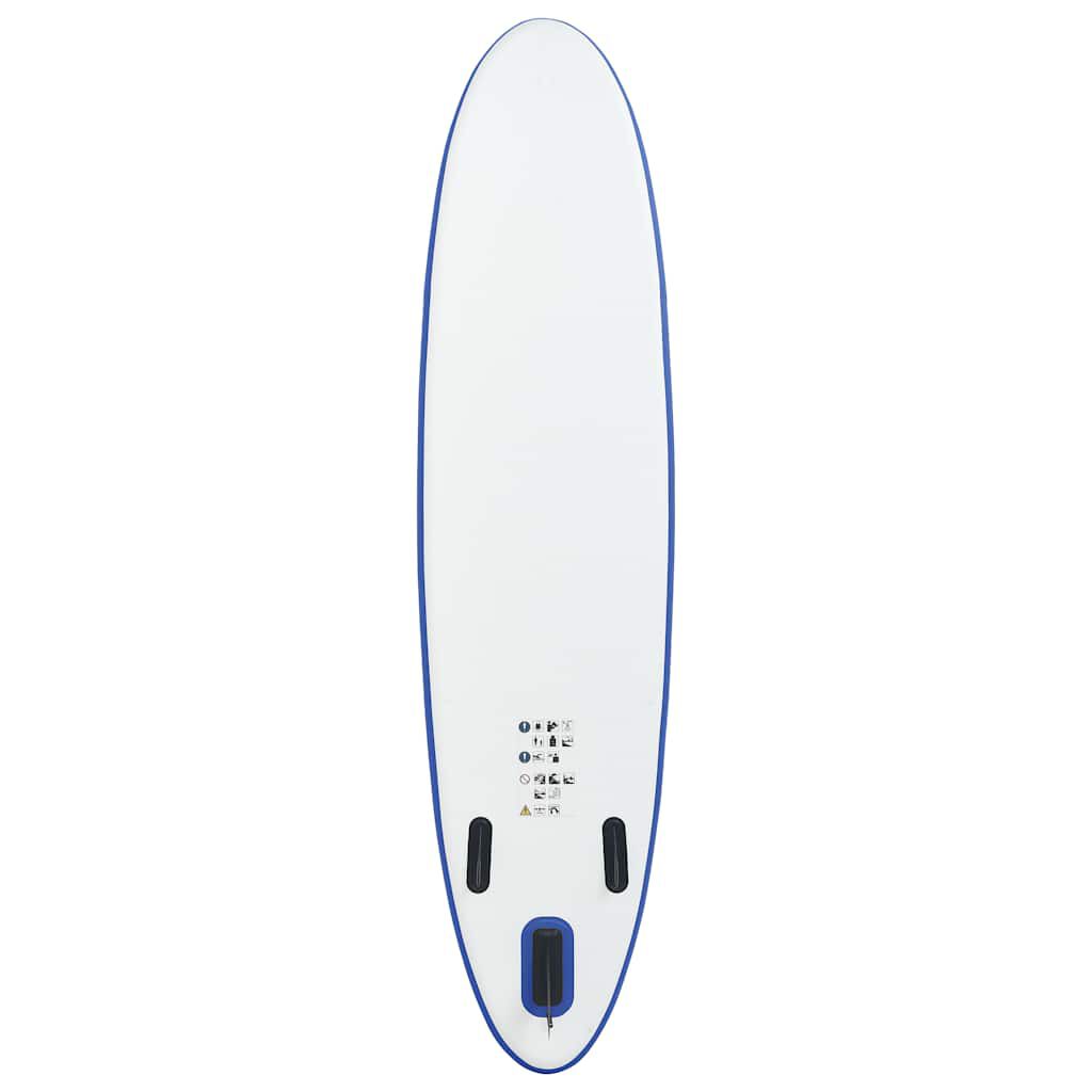 vidaXL Σετ Σανίδας Stand Up Paddle / Surf Φουσκωτό Μπλε και Λευκό