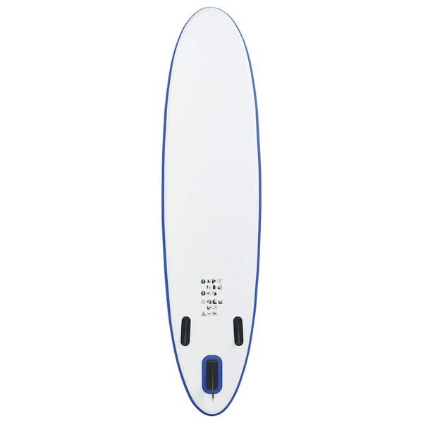 vidaXL Σετ Σανίδας Stand Up Paddle / Surf Φουσκωτό Μπλε και Λευκό