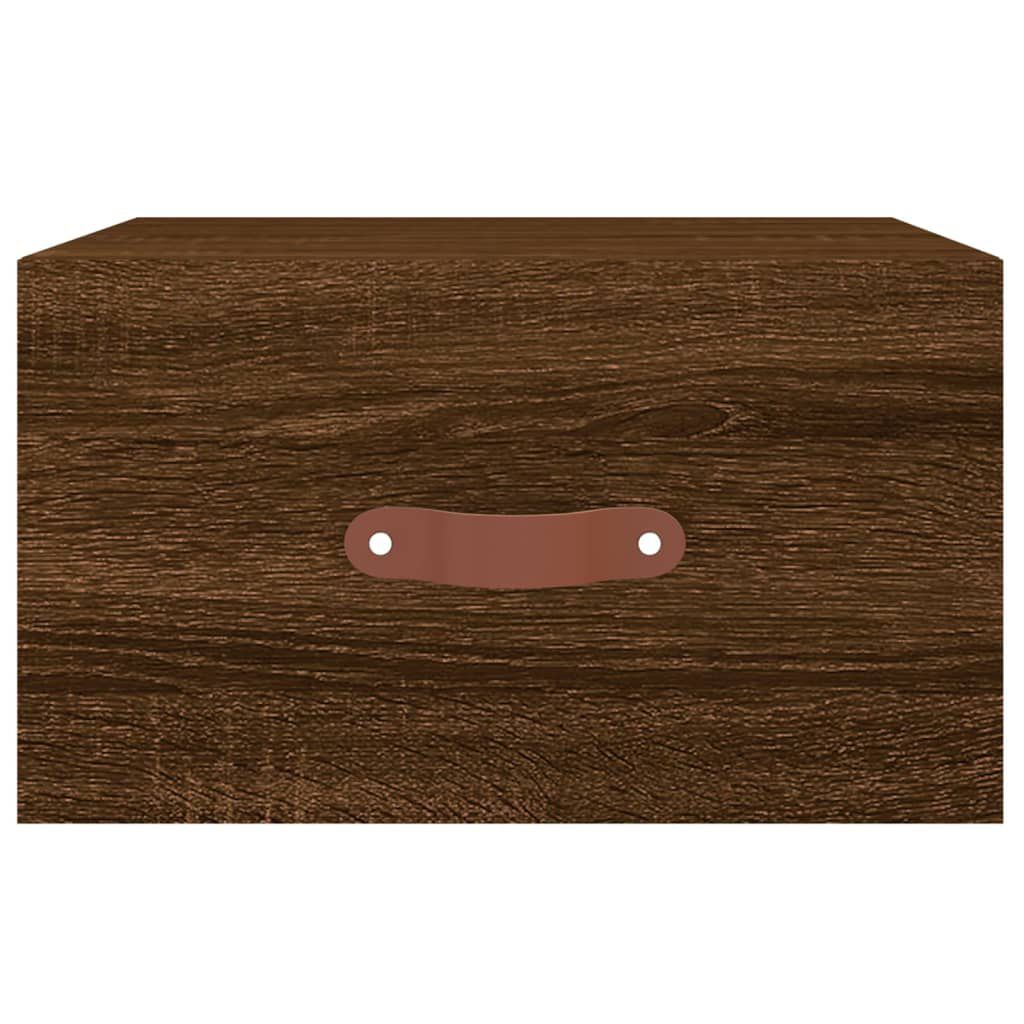 vidaXL Κομοδίνα Επιτοίχια 2 τεμ. Καφέ Δρυς 35 x 35 x 20 εκ.